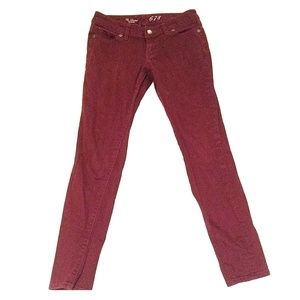 The Limited Burgundy Skinny Jeans